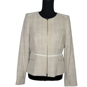 Calvin Klein Women's Petite Zip Up Blazer Jacket Sz 8P New